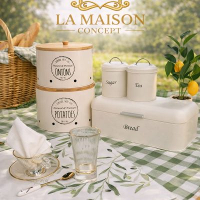 Conjunto de Organização & Armazenamento Metálico de 5 Peças