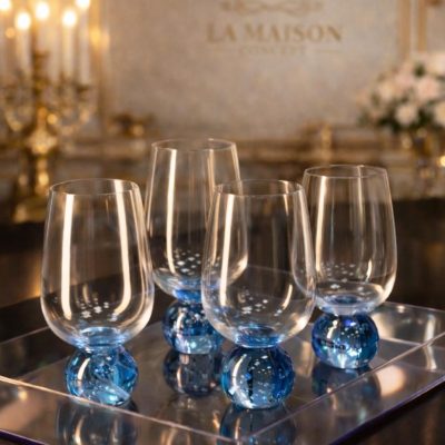 Taça Esfera Azul Bubble