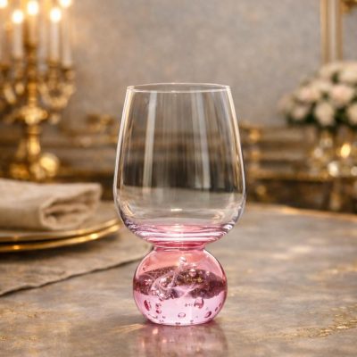 Taça Esfera Rosa Bubble